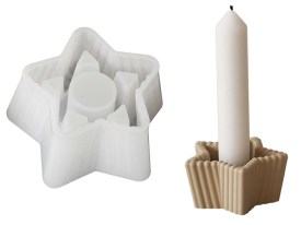 Molde silicona portavela ESTRELLA 